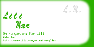 lili mar business card
